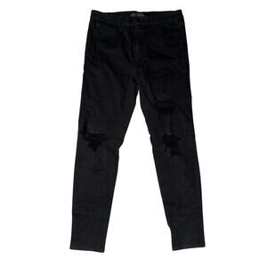 Wild Fable Black Distressed High Rise Skinny Jeans 10